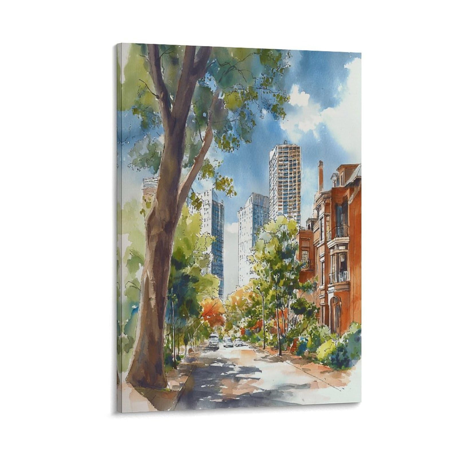 New Orleans 20x30inch(50x75cm) Vintage Travel Poster Watercolor Canvas Art