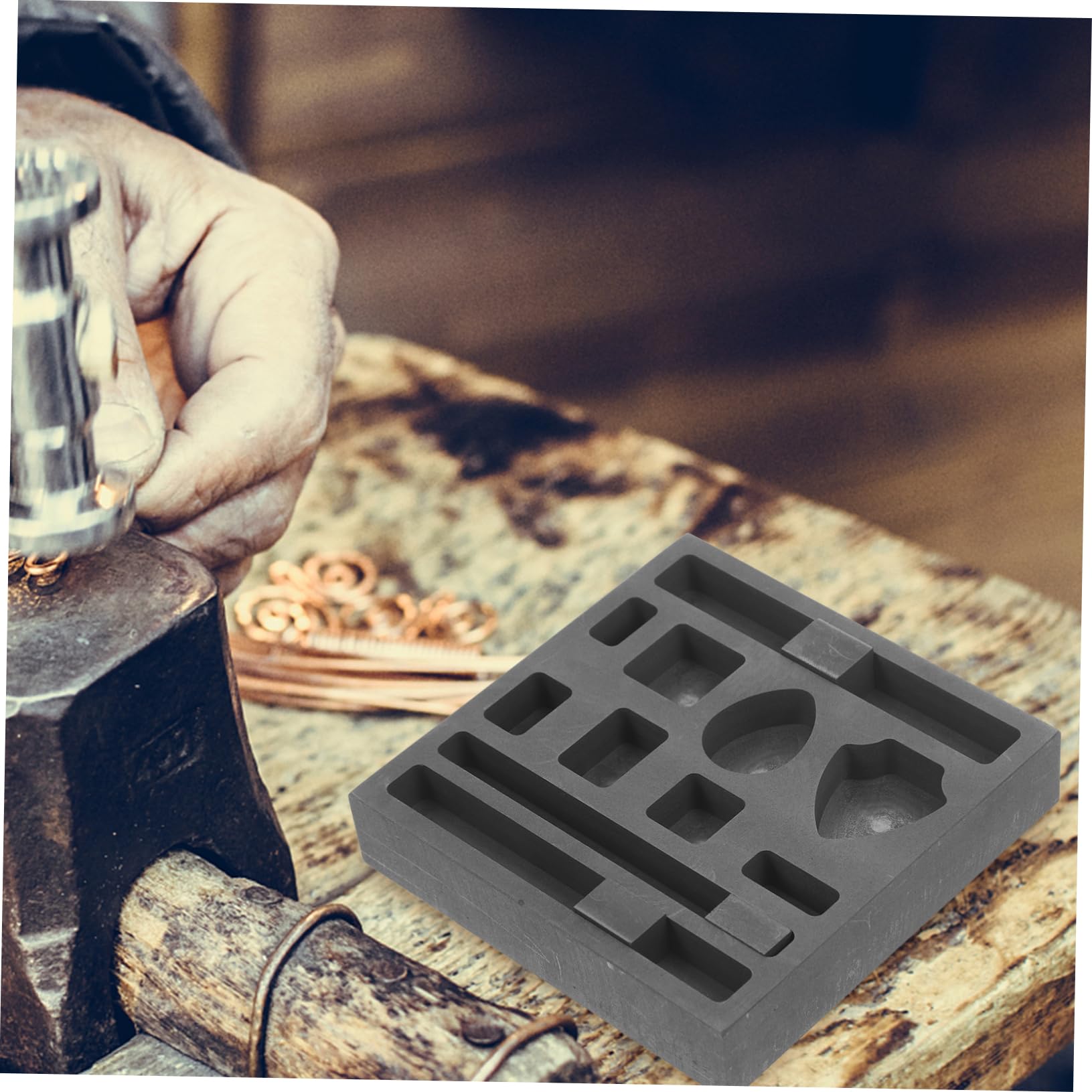 Graphitform mit 11 Löchern für Gold und Silber Beim Metallschmelzen