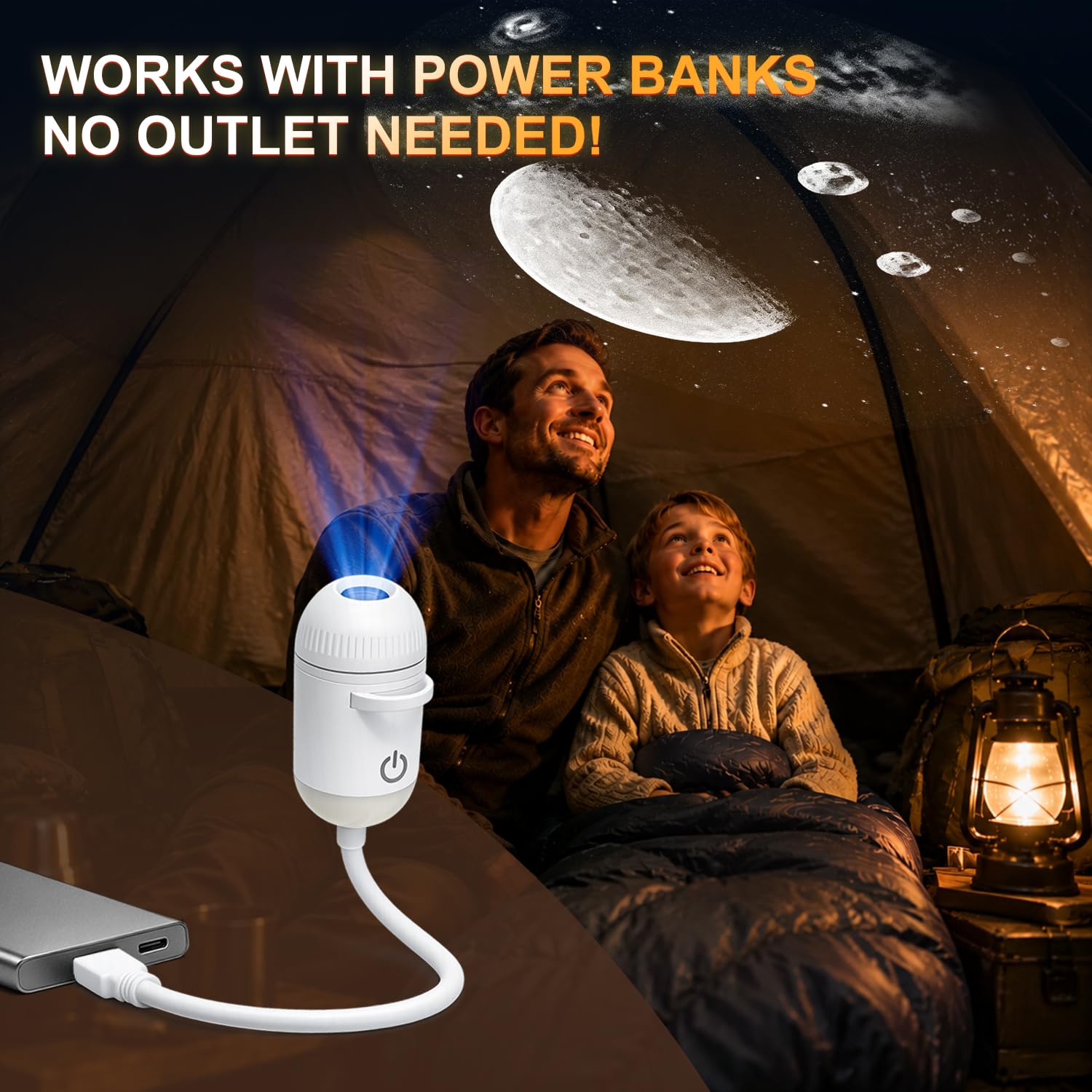 Proyector de galaxia, luz nocturna, lámpara de estrella USB 2 en 1, regalo para niños para dormitorio | Brillo ajustable, decoración de techo para pared de coche y habitación