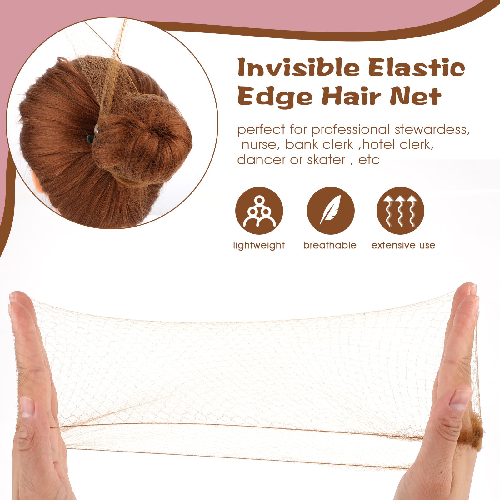 Abeillo Hair Nets for Buns Ballet Hair Net - Image 3