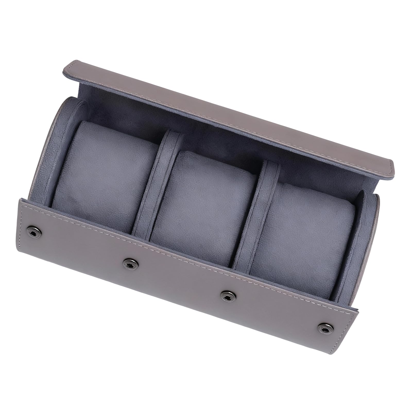 Msioytog Stylish PU Leather Watch Case Portable Watch Organizers Box for Timepieces Protective Storage with Flocking Interior PU Leather Storage Case