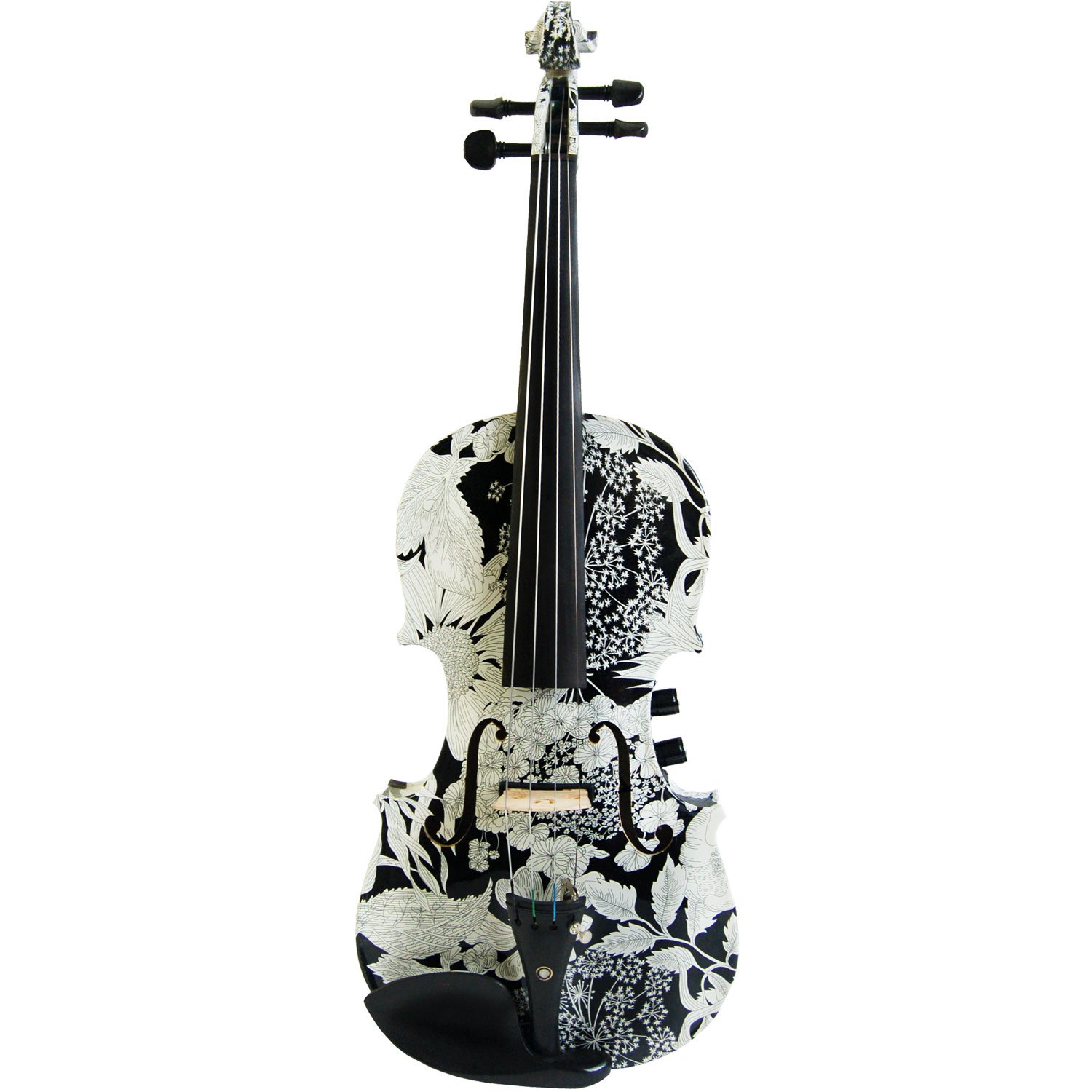 Aliyes faite à la main femmes/Gril électrique et acoustique pour violon 4/4 Taille complète kit pour violon en bois massif avec Ébène Fittings-kit YSDS-1310