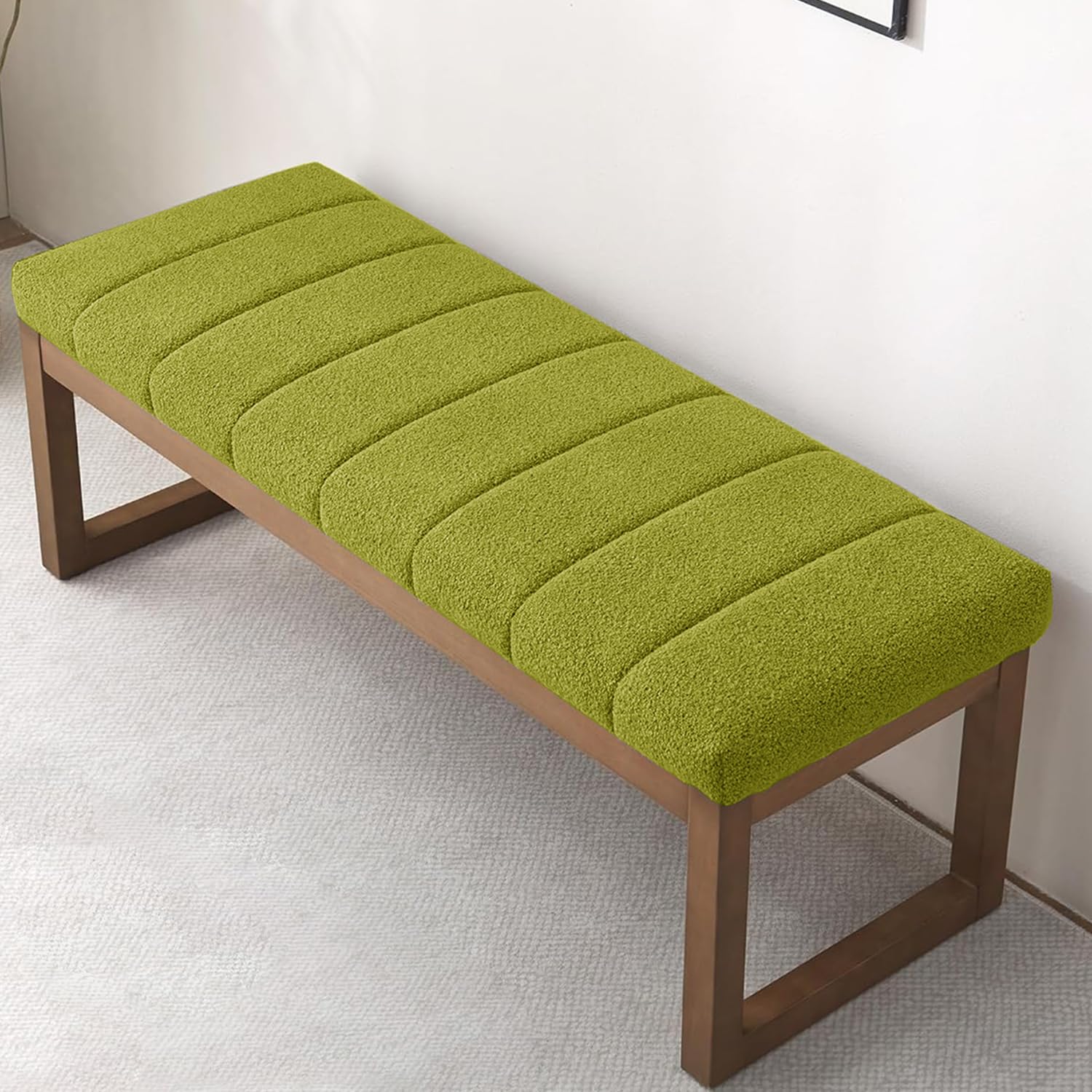 Matcha Green siedzisko na oknie, pluszowy pluszak, poduszka outdoorowa, gruba piankowa sofa, podkładka do odnawiania z możliwością prania, ławka, 80 x 55 cm