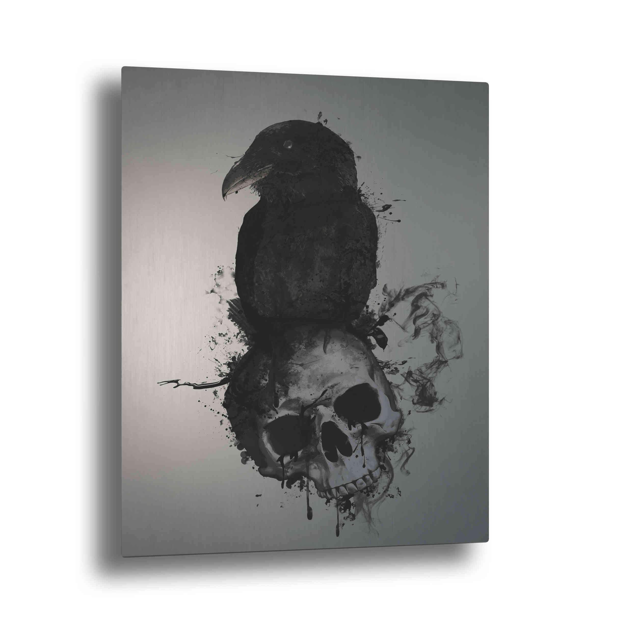 Panneau aluminium brossé noir 61 x 36 cm, décoration sobre et épurée - 2