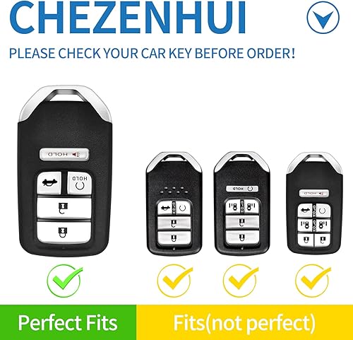 Miniatura 2 de CHEZENHUI Funda para llavero Honda, Negro -