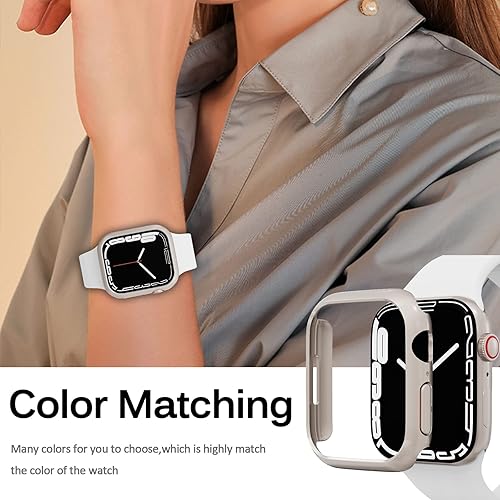 Miniatura 5 de Miimall Funda compatible con Apple Watch Series 987 de 1.614 pulgadas, cubierta protectora completa, ligera, a prueba de golpes, carcasa protectora
