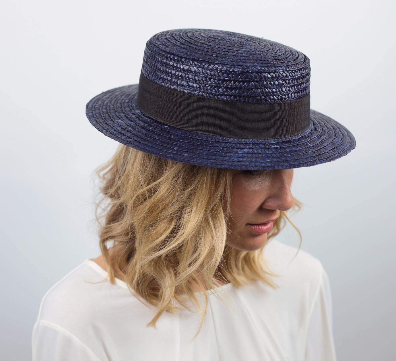 Chapeau canotier Paille Homme ou Femme Nude Boater
