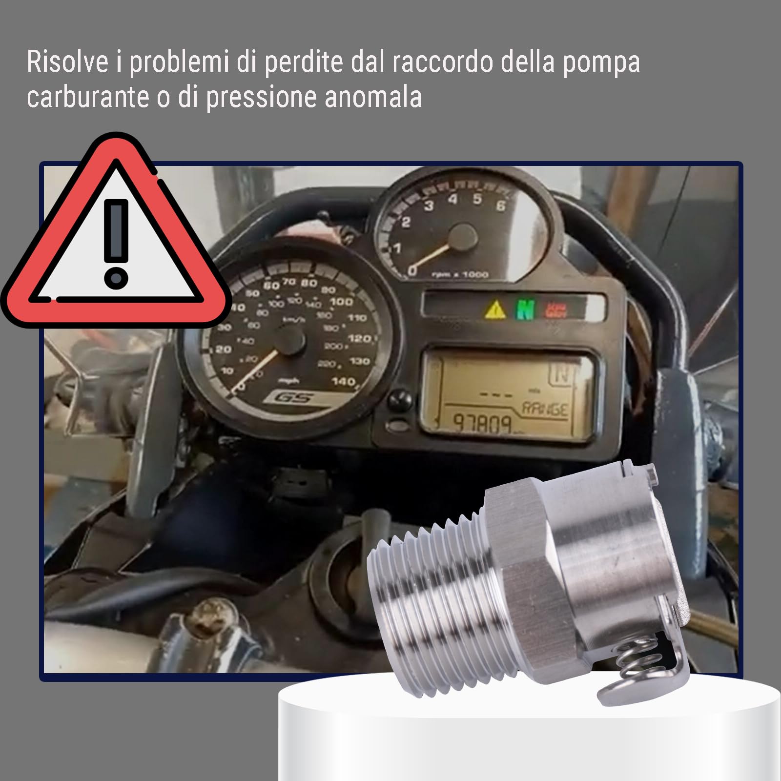 Connettore Presa Pompa Carburante da NPT 3/8, Compatibile con BMW tra cui S1000RR, R1200GS, R1200RT, K1200R, K1300R & K1600GTL