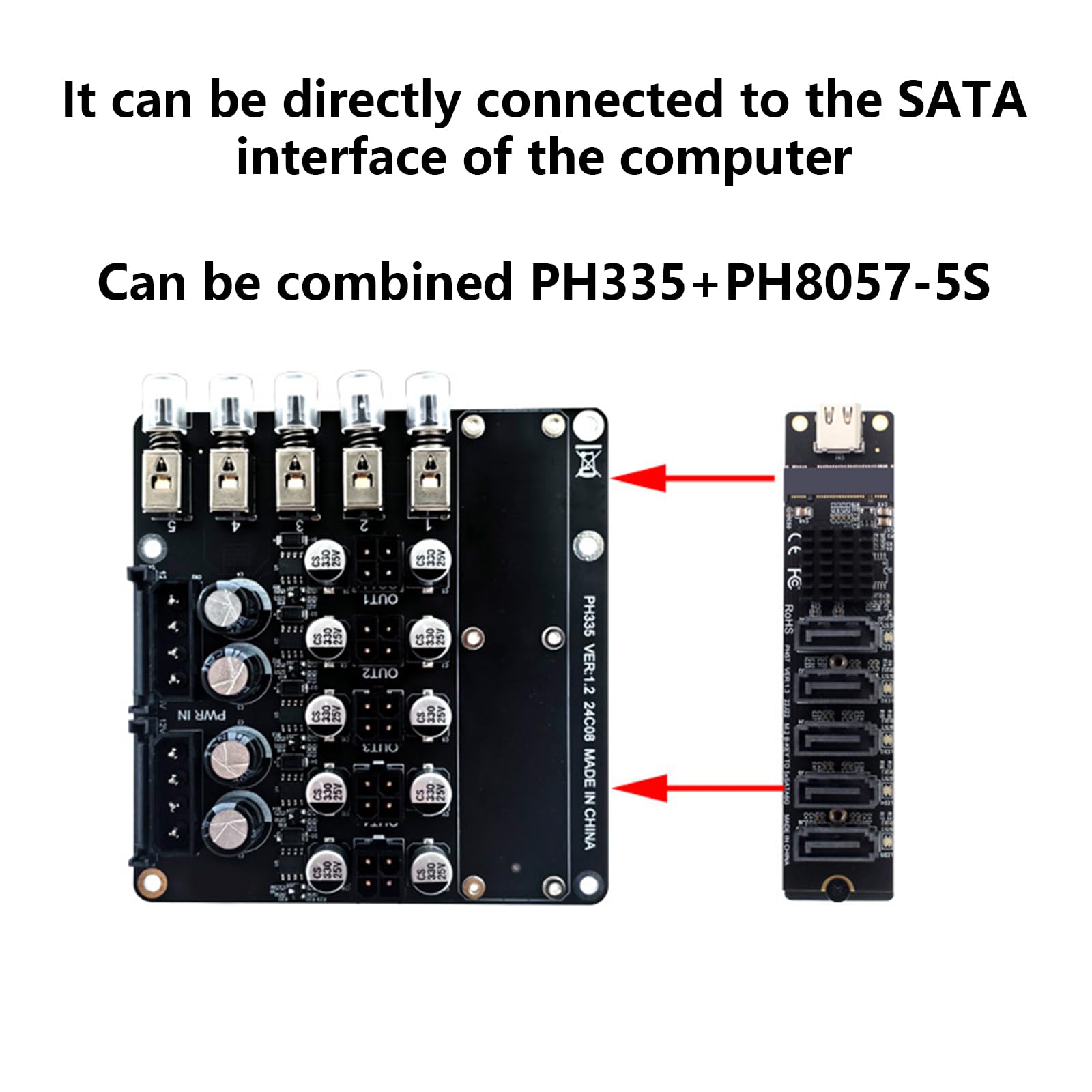 2 adattatori modulari da 4 pin a 4 poli da 5/12 V per schede di alimentazione, interruttore di controllo, modulo di gestione, adattatore per dischi rigidi D, interruttori di controllo