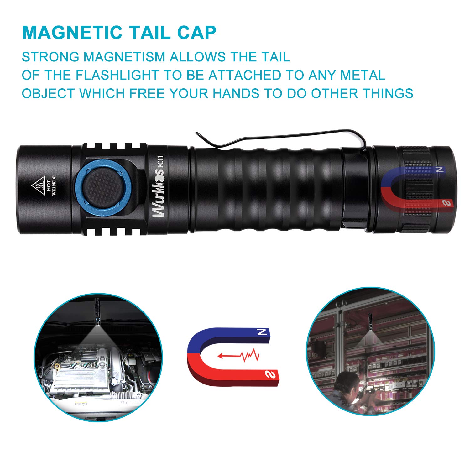 Wurkkos FC11 LED Torch,1300 lumens EDC Torch with 90 CRI Light and