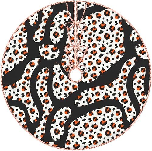 Miniatura 9 de Falda de árbol de Navidad de 30 pulgadas, diseño de vaquero de Rodeo occidental del suroeste, falda de árbol de Navidad de lino para fiestas de