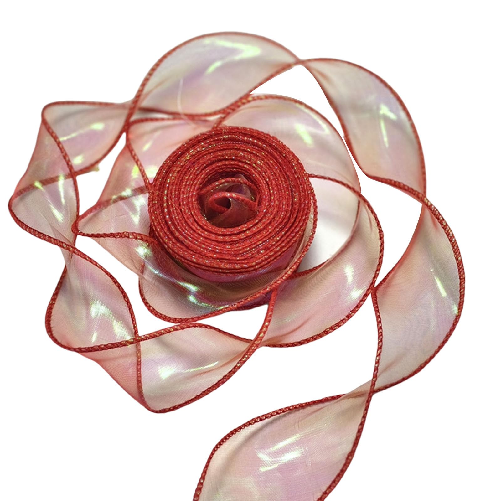 Tfaoys Red Nylon Ribbon For Flower Arrangements Colorful Ribbon For Weddings Decoration Gift Wrapping And Festives Parties Holiday Decoration