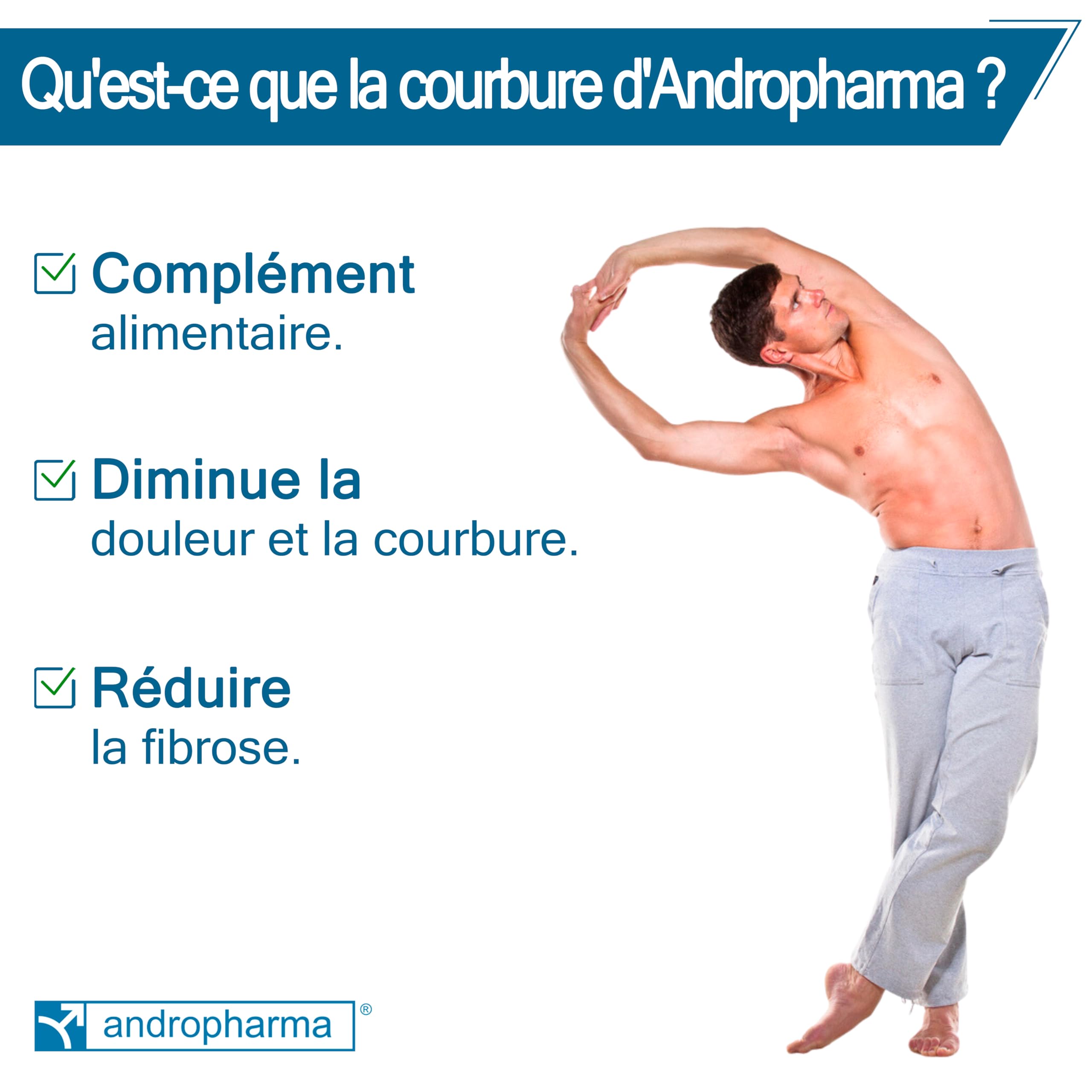 Curvature d’Andromedical | Complément alimentaire en capsules pour la correction des courbures | 4 mois de traitement