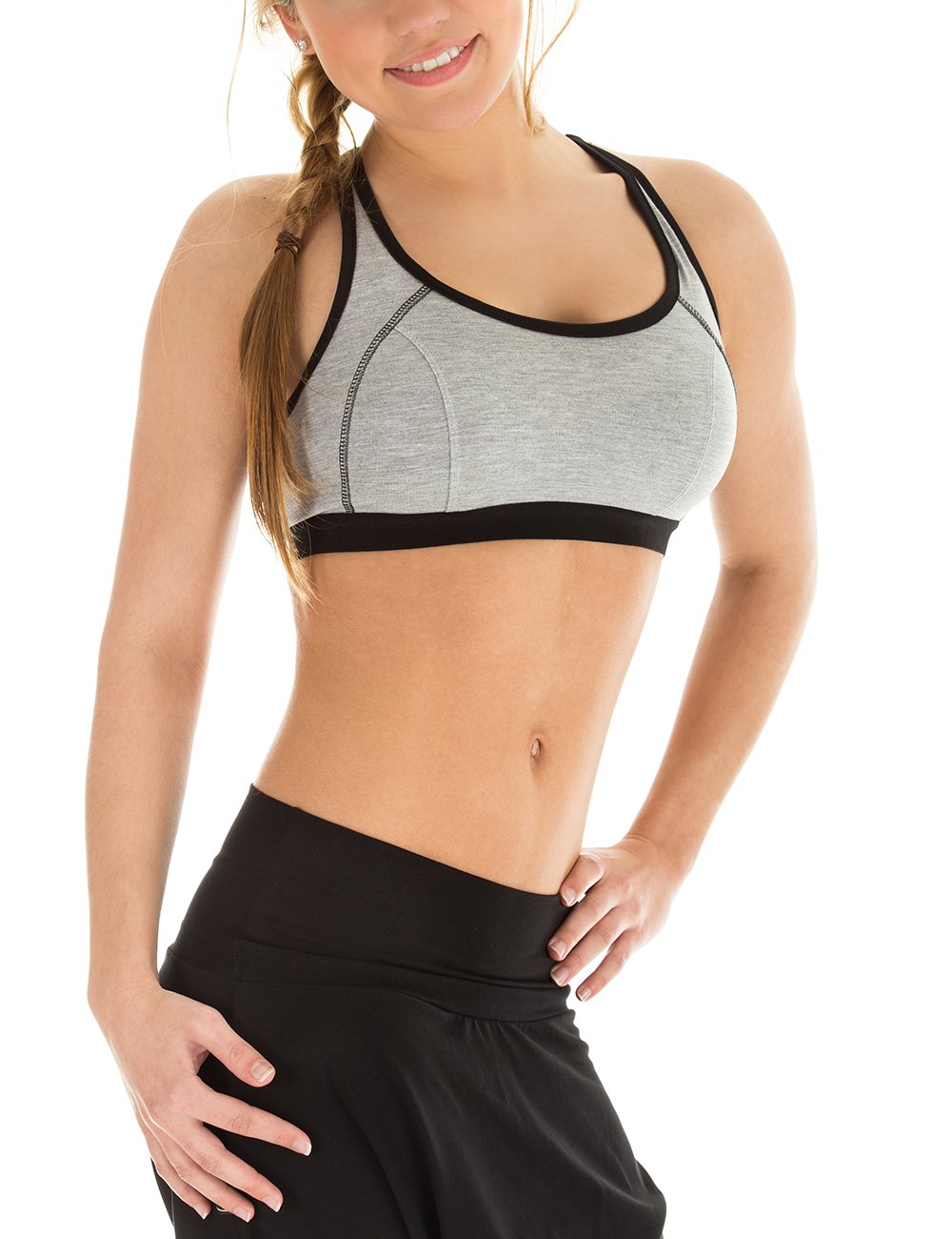 Winsshape women's fitness leisure push up sports bra WVR3, Womens, Fitness Freizeit Push Up Sport BH, grey melange