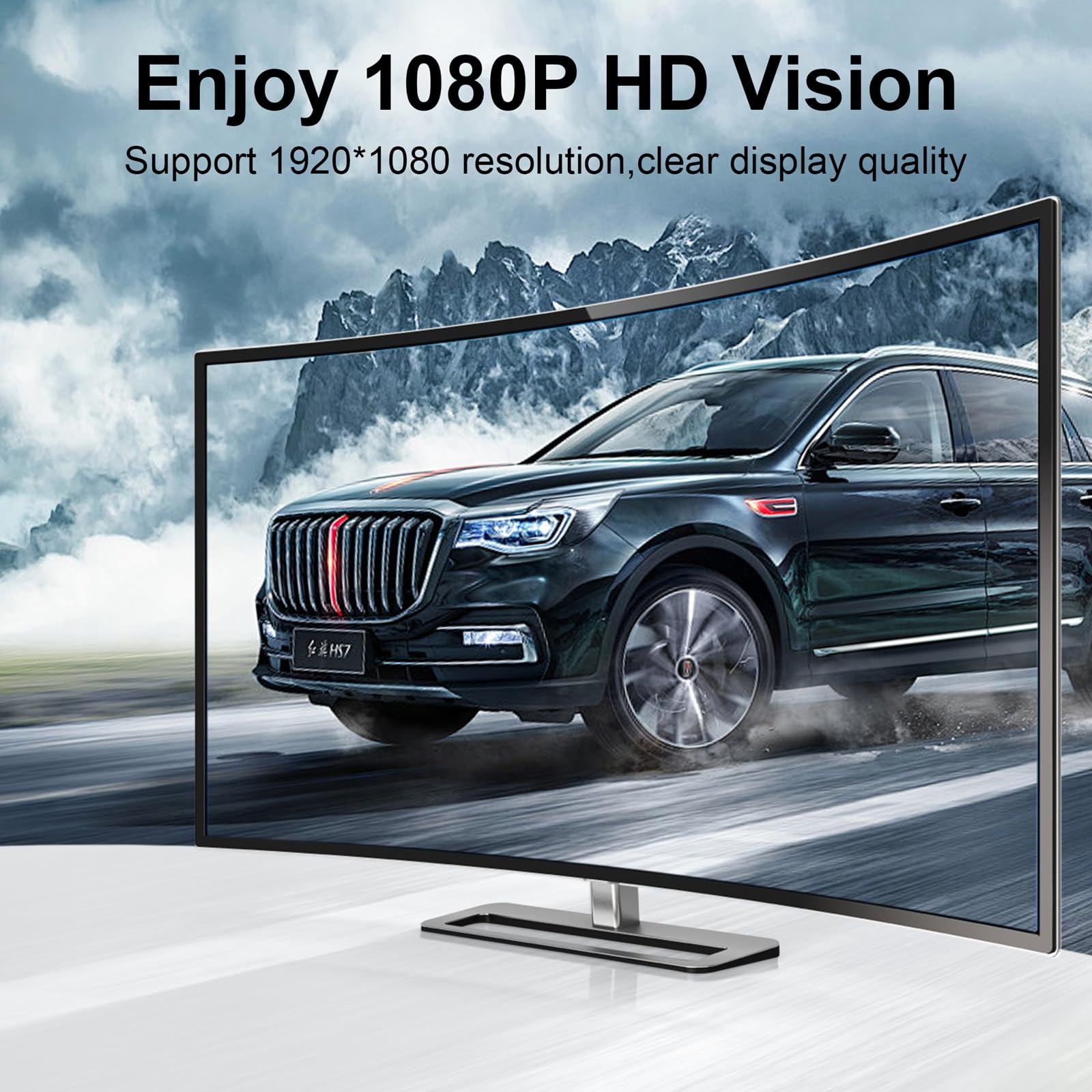 SLDXIAN Adattatore HDMI a VGA, Adattatore HDMI Femmina a VGA Maschio 1080P per PC, laptop, TV Box, Monitor, Proiettore (15CM)