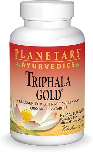 Planetary Herbals Triphala Gold 1000mg Extra Strength Ayurvedic - 120 Tabletas