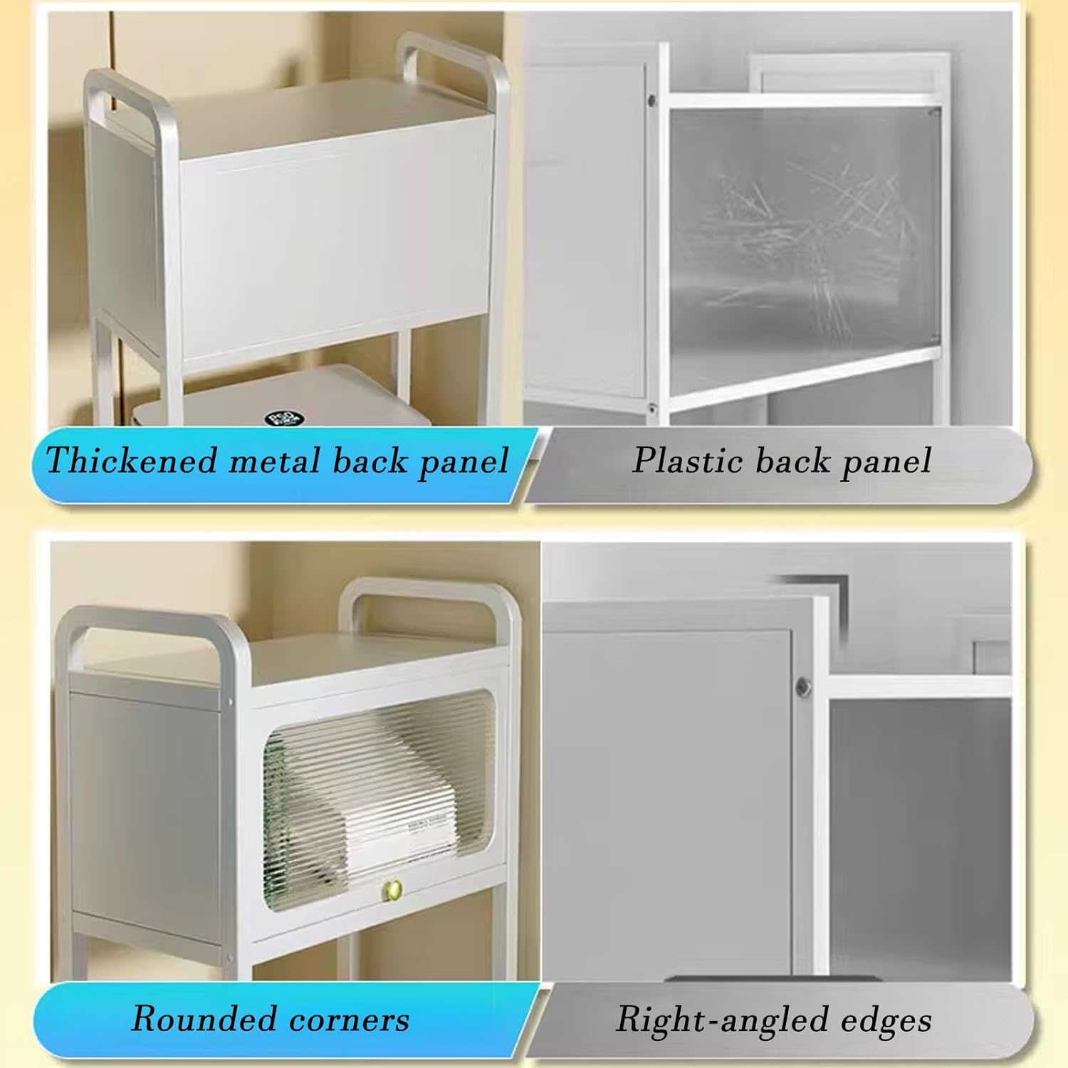 JKGHK Mobile Sweeping Robot Storage Rack, Robot Vacuum Stand with Storage Cabinet, Robots Shelf Multi-Functional End Table, Over The Water Dispenser Rack for Household