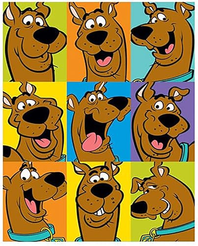 DVBQQWE Kit de pintura de diamantes para adultos 5D Scoody Doo Diamond Art DIY Kit de punto de cruz para principiantes con patrón de decoración del