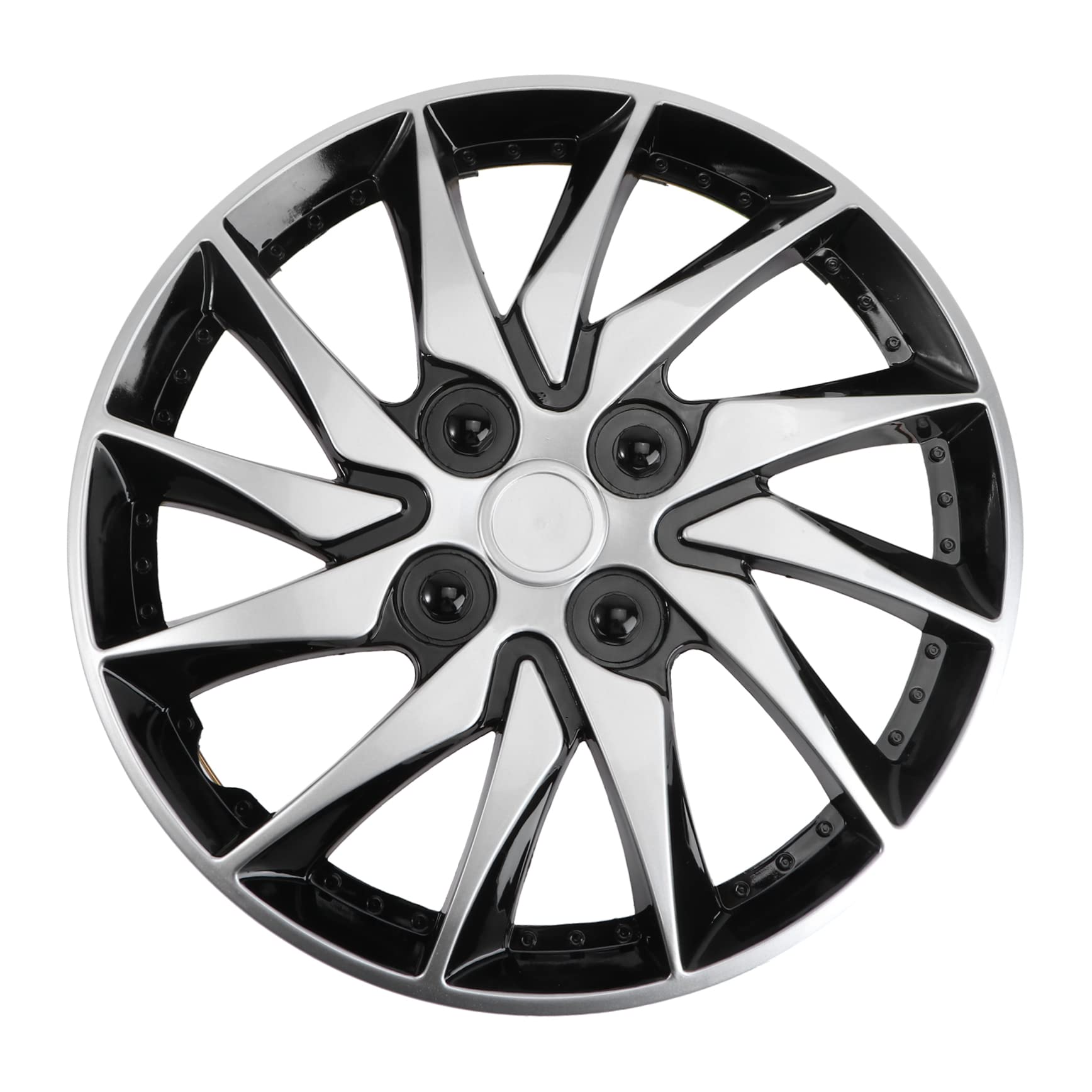 14 Wheel Cover Hupcaps 15 Inch Hubcaps Car Hub Caps Car Parts Black Decor Tire Exterior Caps Hubcaps Decor Automotive Hubcap Wheel Simulators Universal to Rotate Steel Ring Cover