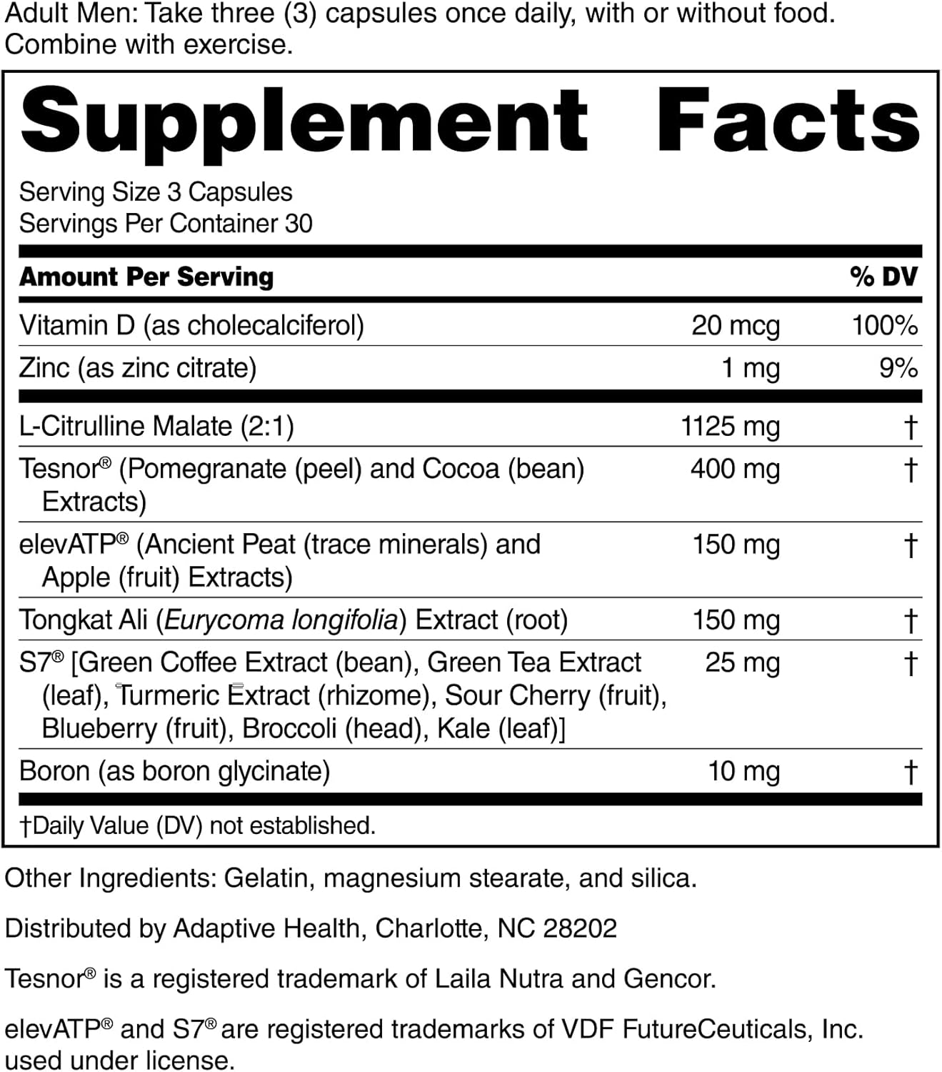 Nugenix Total-T2 - Testosterone Booster and Nitric Oxide Booster for Men, Tesnor, S7, ElevATP, Tongkat, Citrulline, Nitric Oxide and Testosterone Supplement for Men (90 Count) - Image 2