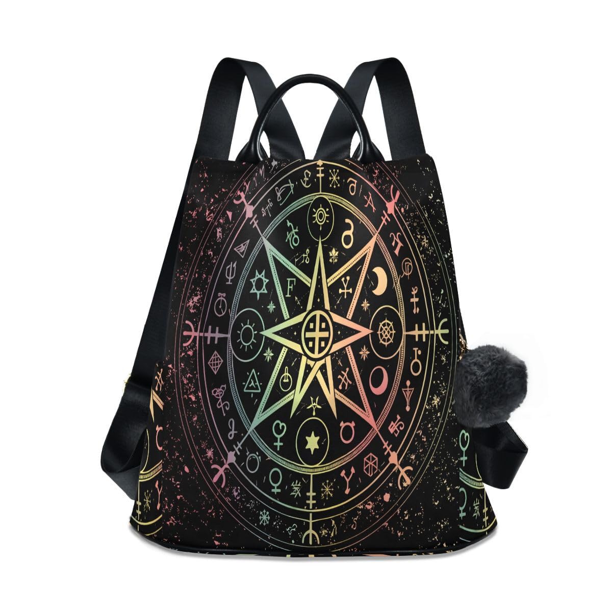 ALAZA Mandala Zodiac Wheel Of The Year Astrological Signs Outdoor Backpack Bags for Woman Ladies