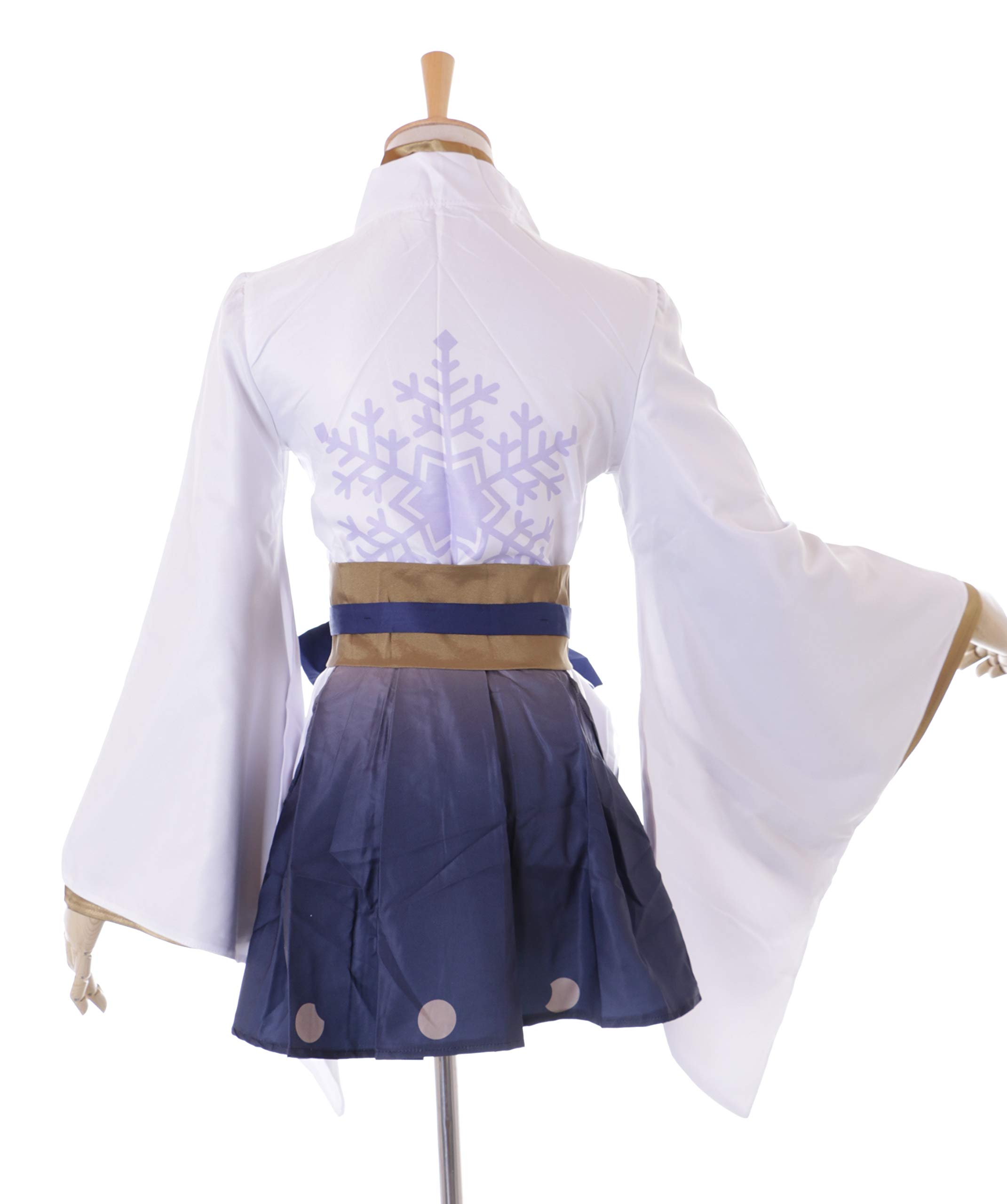 Kawaii-Story MN-117 Vocaloid Miku śnieg czarownica Yuki Onna biały japoński kimono 8-częściowy kostium Cosplay (L)