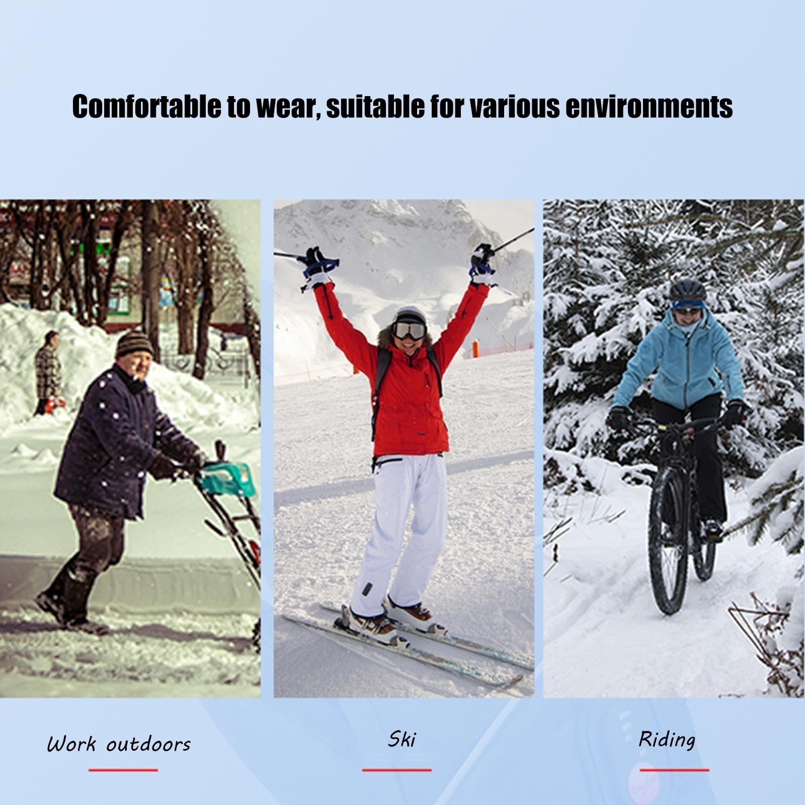 BAHREL Sporty zimowe, podgrzewane rękawiczki, akumulatorowe rękawice ogrzewające do rąk, ciepłe, podgrzewane rękawiczki do jazdy na nartach, wędrówek, jazdy na rowerze, polowania, wodoodporne