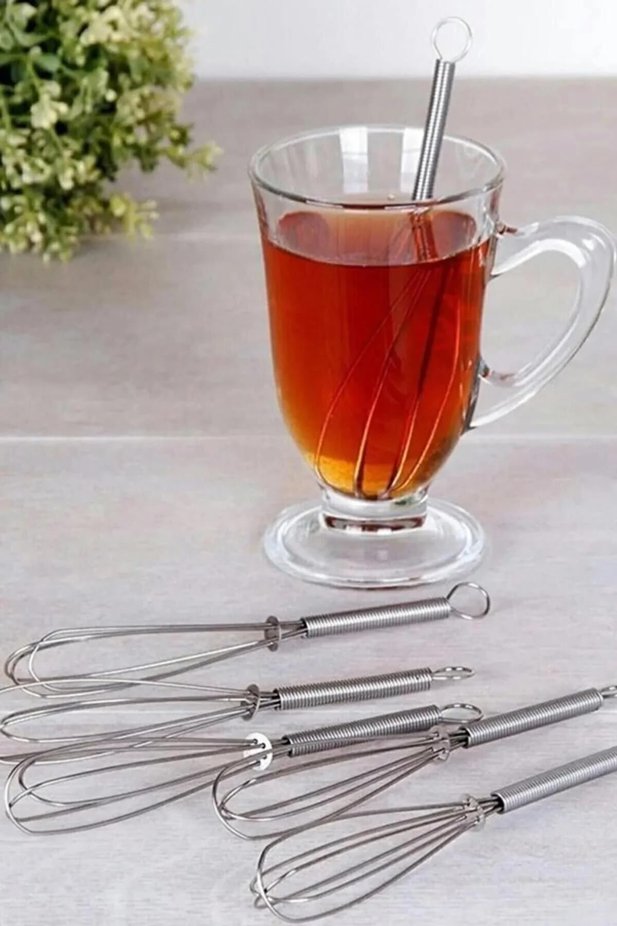 6'lı Çırpıcı Şeklinde Çay Kaşığı Seti, Paslanmaz Çelik, Metalik, 12 cm, Bulaşık Makinesinde Yıkanamaz