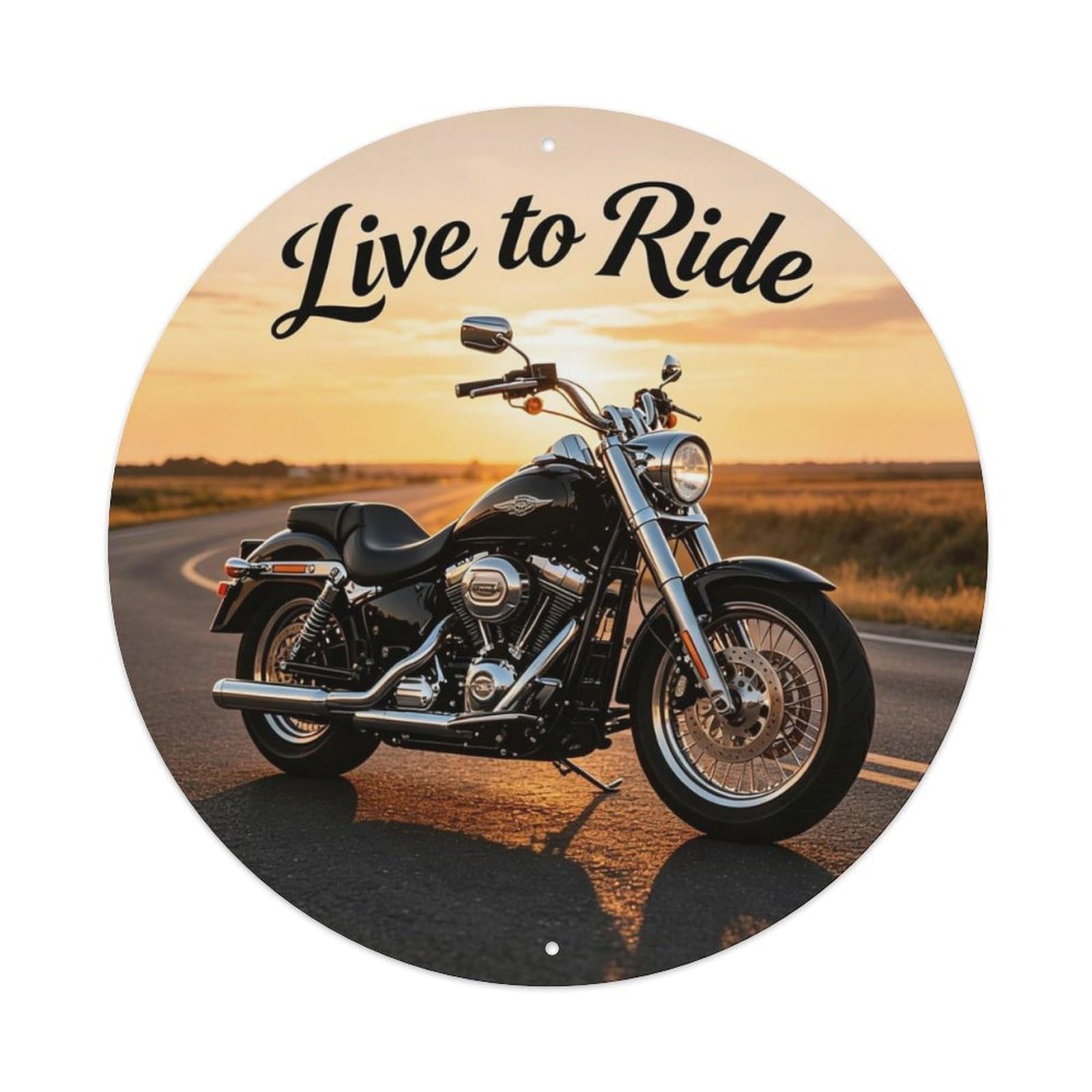 Live To Ride Metal Tin Sign Plaque