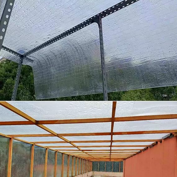 Polycarbonate Sheets Poly Plastic Roof Panel,Roof Cladding Panels Covers,UV Protection Rain Awning,for Outdoor Canopy Carport Cold Frame Replacement Shed Panel (WxL:28x39in)