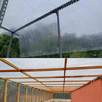 Polycarbonate Sheets Poly Plastic Roof Panel,Roof Cladding Panels Covers,UV Protection Rain Awning,for Outdoor Canopy Carport Cold Frame Replacement Shed Panel (WxL:28x39in)
