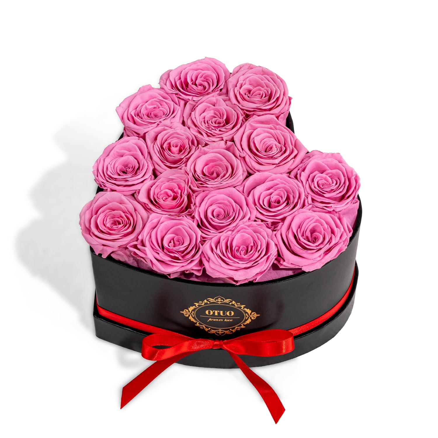 Amazon.com: Otuo 16 Preserved Roses in Heart-Shaped Box, Flowers
