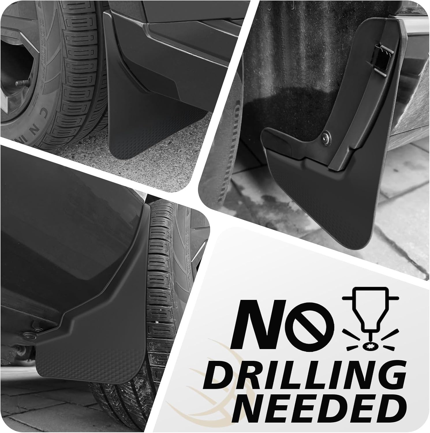 BestEvMod Mud Flaps Splash Guards Compatible with Chevrolet Equinox EV 2026 2025 2024 Accessories Splash Fender Winter Vehicle Sediment Dirt Protection Set of 4 No Need to Drill Holes (EV Only)