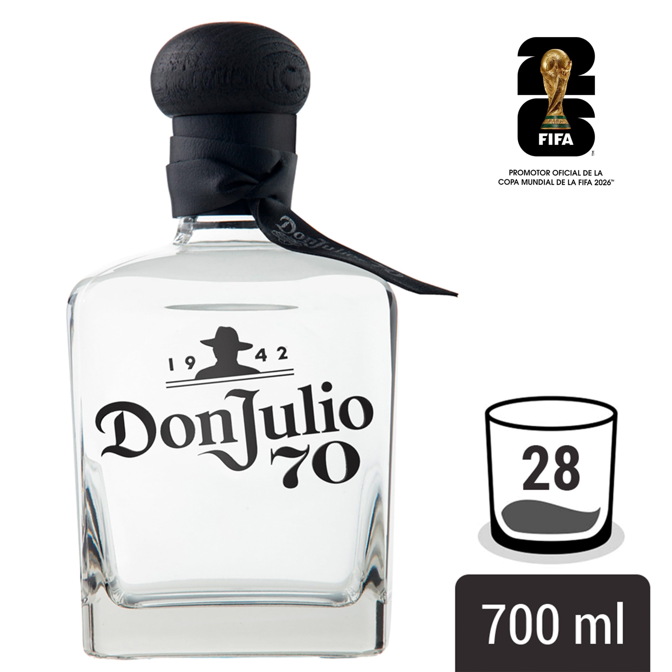 Don Julio, Tequila 70 Cristalino Añejo 700ml, Sabor Suave y Final