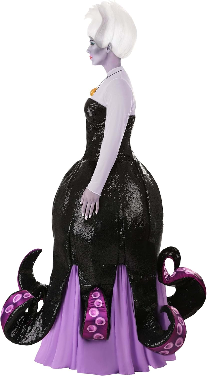Disney The Little Mermaid Ursula Costume Womens, Black and Purple Ocotpus Dress Halloween Outfit - Image 7