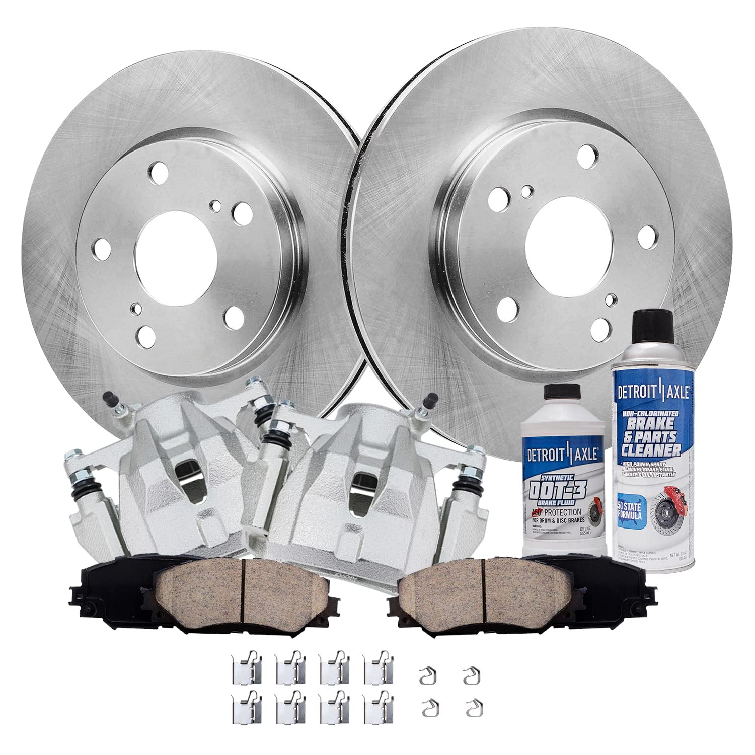 Detroit Axle - Front Brake Kit for Toyota Corolla Matrix Pontiac Vibe