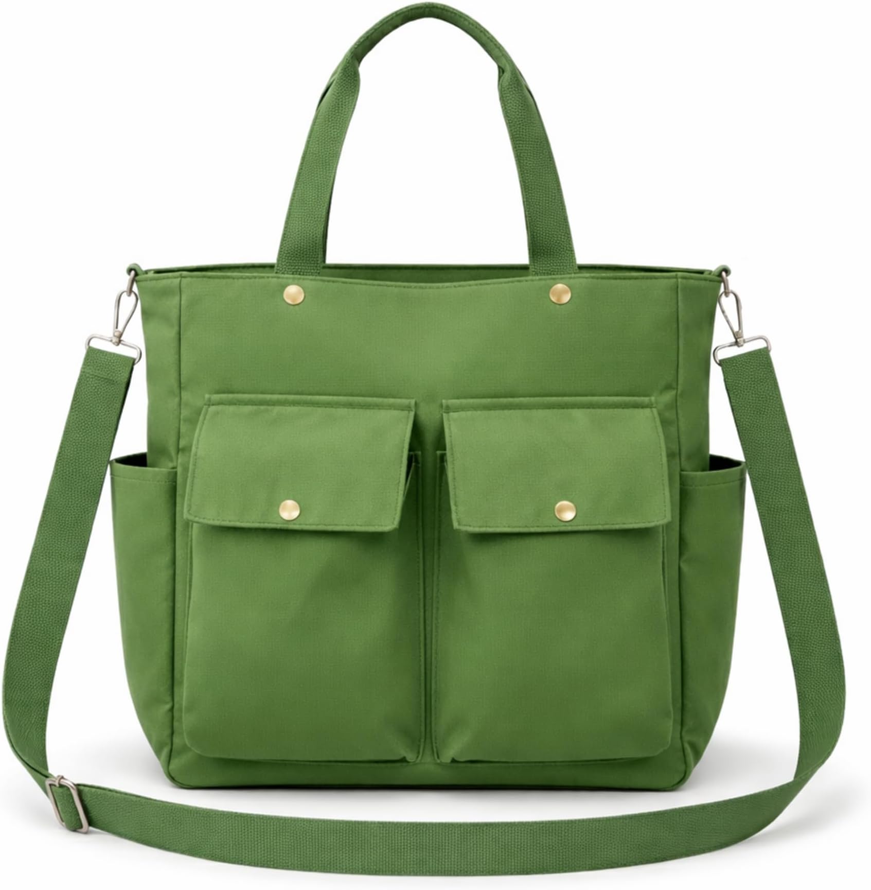 Canvas Messenger Shoulder Bag with Secure Zipper – Lightweight Sling Bag for Office, College & Daily Use for Men & Women (Olive Green)