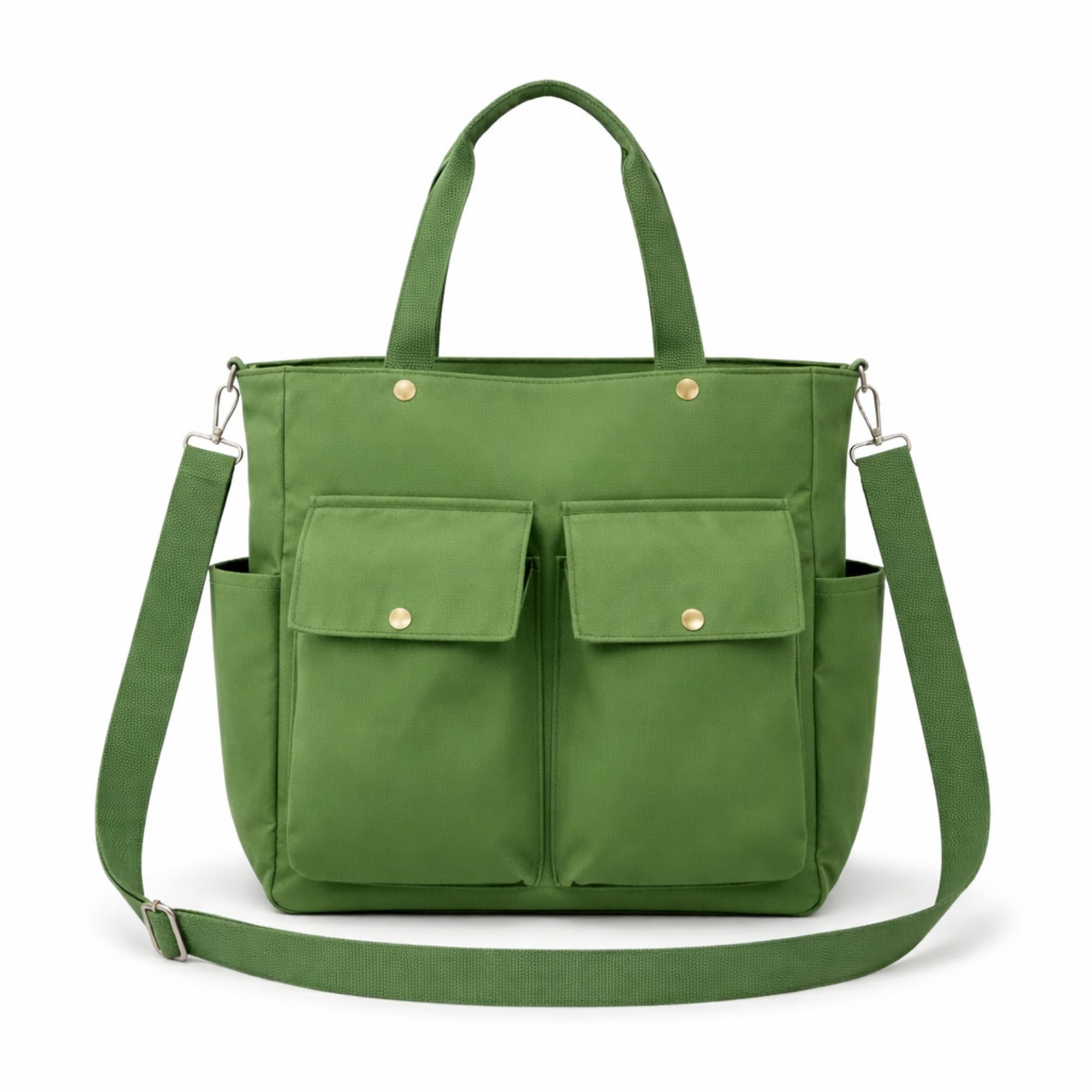 Canvas Messenger Shoulder Bag with Secure Zipper – Lightweight Sling Bag for Office, College & Daily Use for Men & Women (Olive Green)