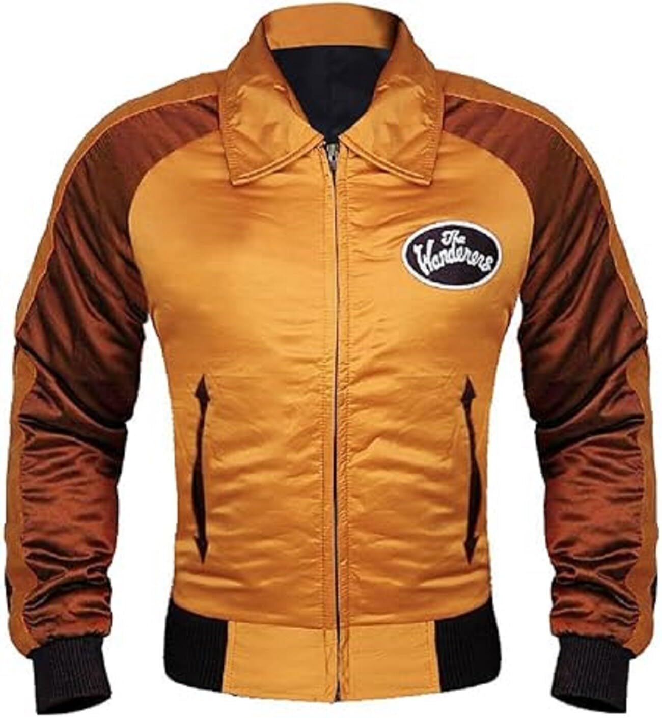 Bomber da uomo ispirato al film anni '90 retrò Varsity Polyster Satin