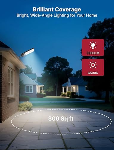 Miniatura 2 de Luz solar de calle, paquete de 2 luces LED de gran angular con sensor de movimiento, iluminación de seguridad solar impermeable para exteriores,