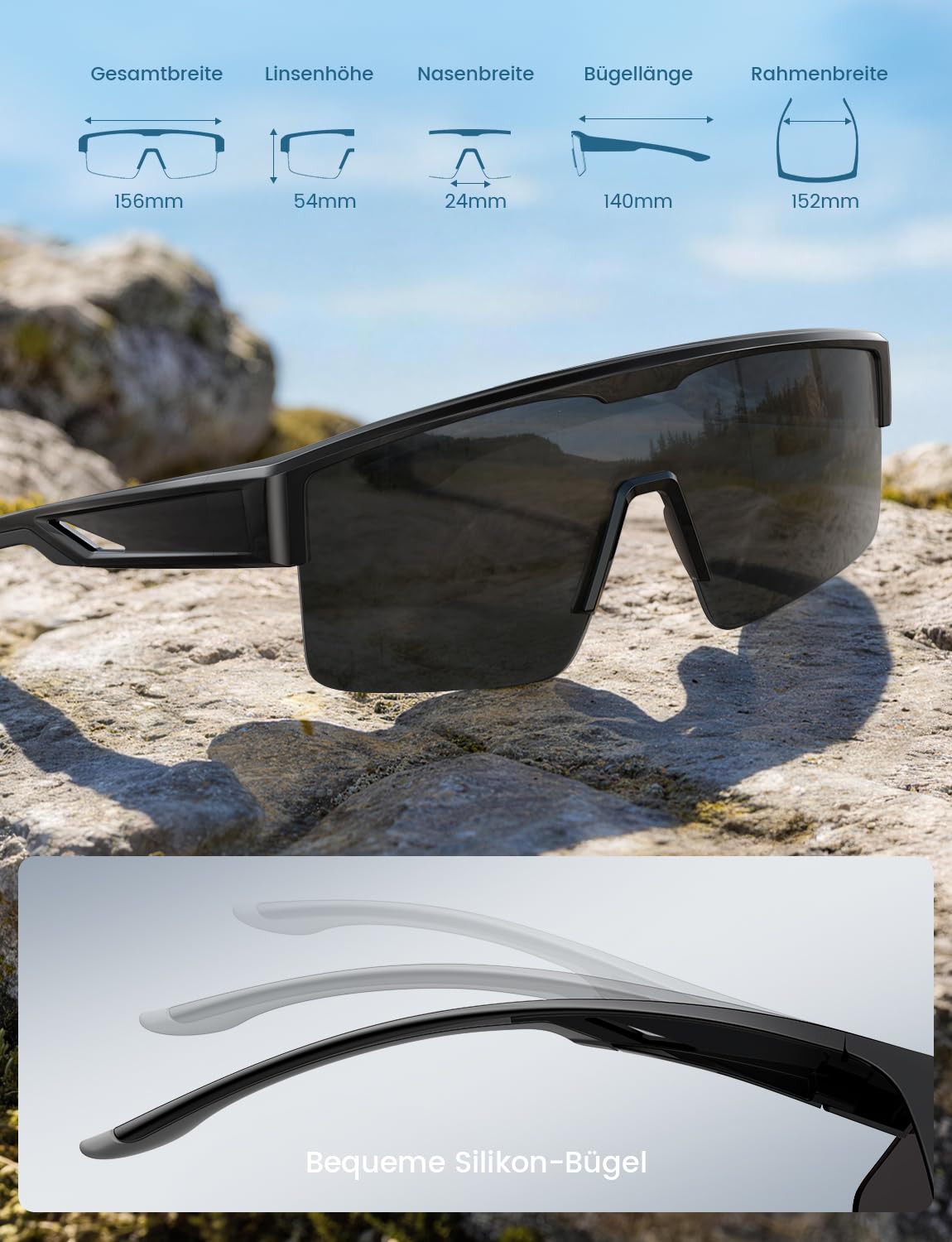 Lamicall berzieh Sonnenbrille, Fahrradbrille fr Brillentrger - [25g  TR-90 Ultraleicht] Polarisierte Sonnenbrille ber Normale Brille fr Herren  & Damen, UV400 berziehbrille fr Fahrrad Auto Angeln : Amazon.de: Sport &  Freizeit