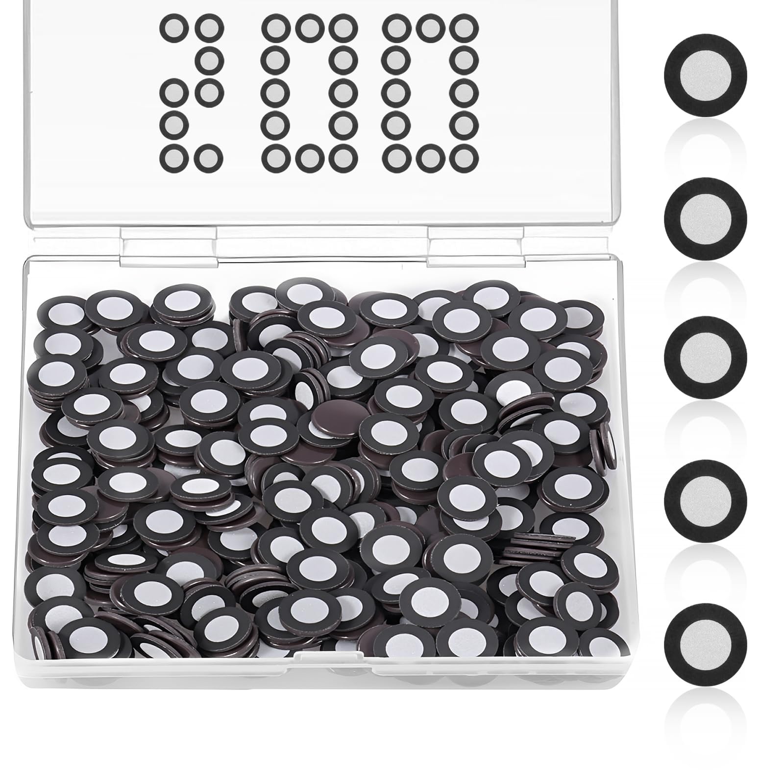 200/400 marcadores magnéticos para escáner 3D, escáner magnético 3D, interior de 6,0 mm, exterior 10 mm, punto de seguimiento, punto de referencia altamente reflectante, para escanear (negro, 400 — view 8