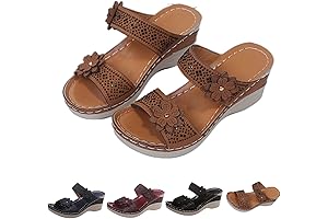 Sursell Vintage Flower Orthotic Sandals: Revitalize Your Wardrobe with Timeless Grace
