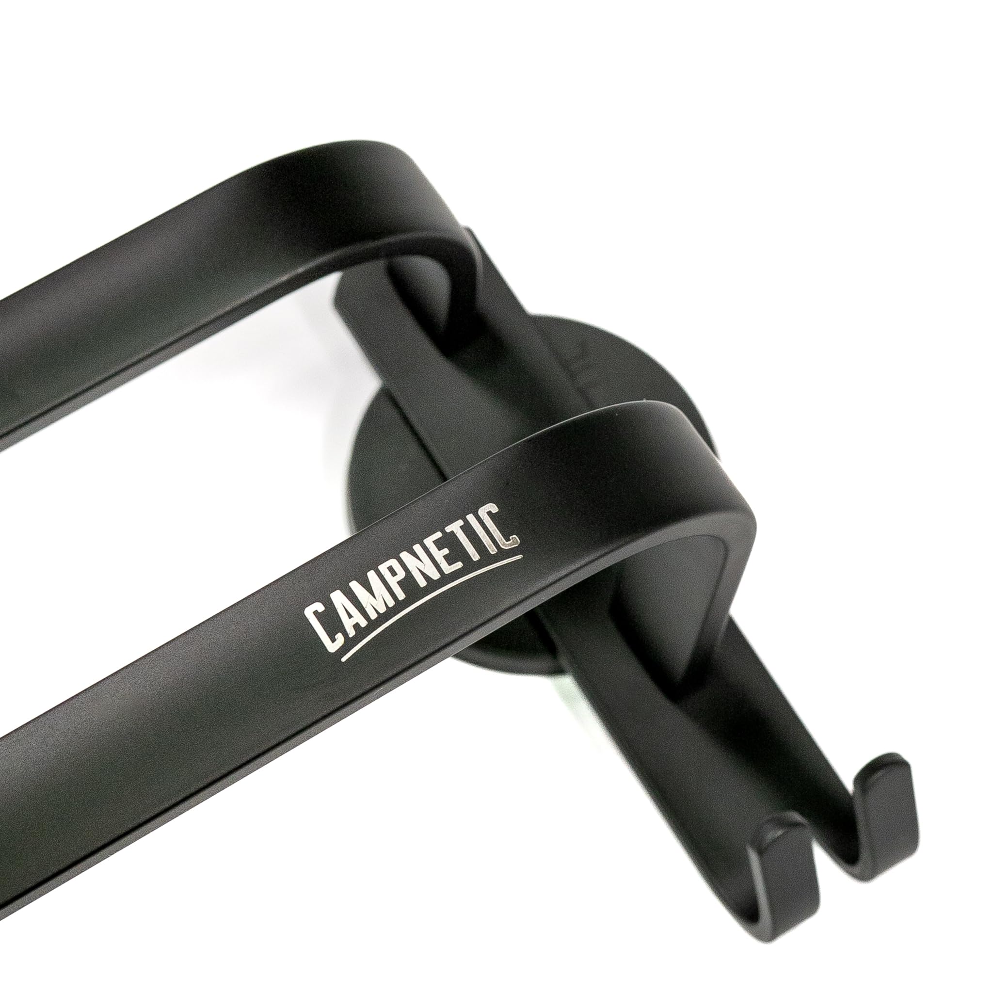 Campnetic magnetischer Handtuchhalter schwarz 50cm - Camper Zubehör für Kastenwagen, Vans, Wohnmobile - Offroad Zubehör - Magnet Handtuch Halter - inkl. Aufbewahrungsbeutel - gummierte Magnete