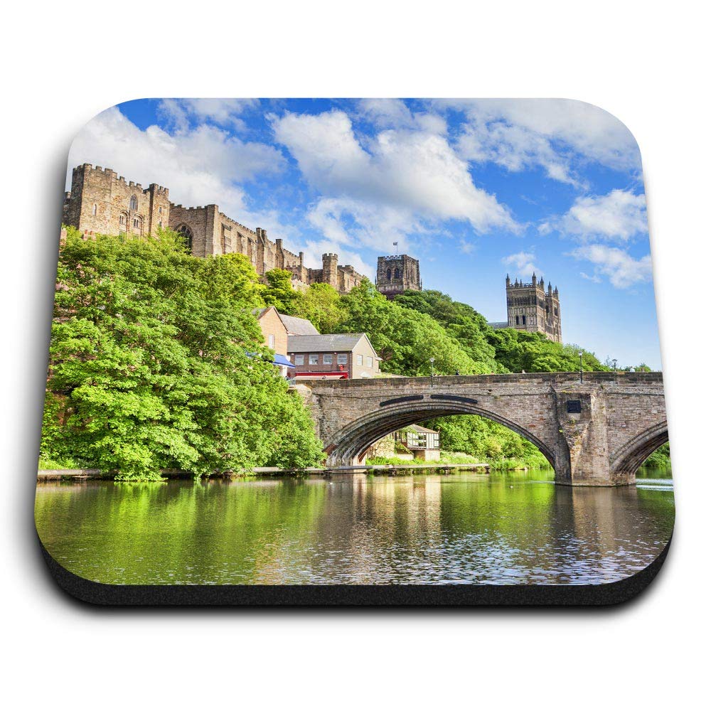 1 x Square MDF Fridge Magnet - Durham Castle & Cathedral England 21481