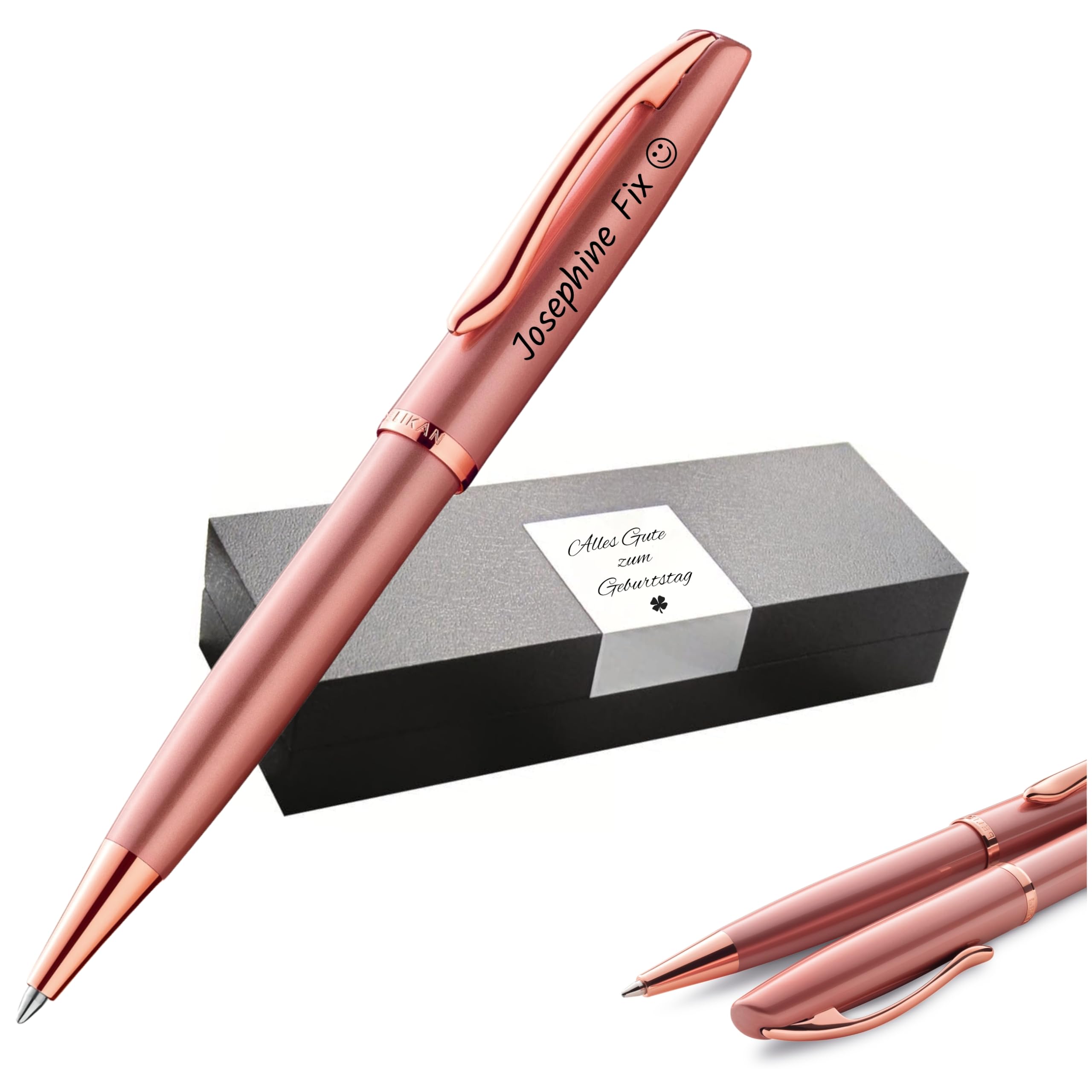Pelikan Jazz® Noble Elegance K36 Kugelschreiber mit Gravur Geschenk - einzigartige Stifte mit Namen - personalisierte Geschenke - Kugelschreiber personalisiert (Pink Rose)