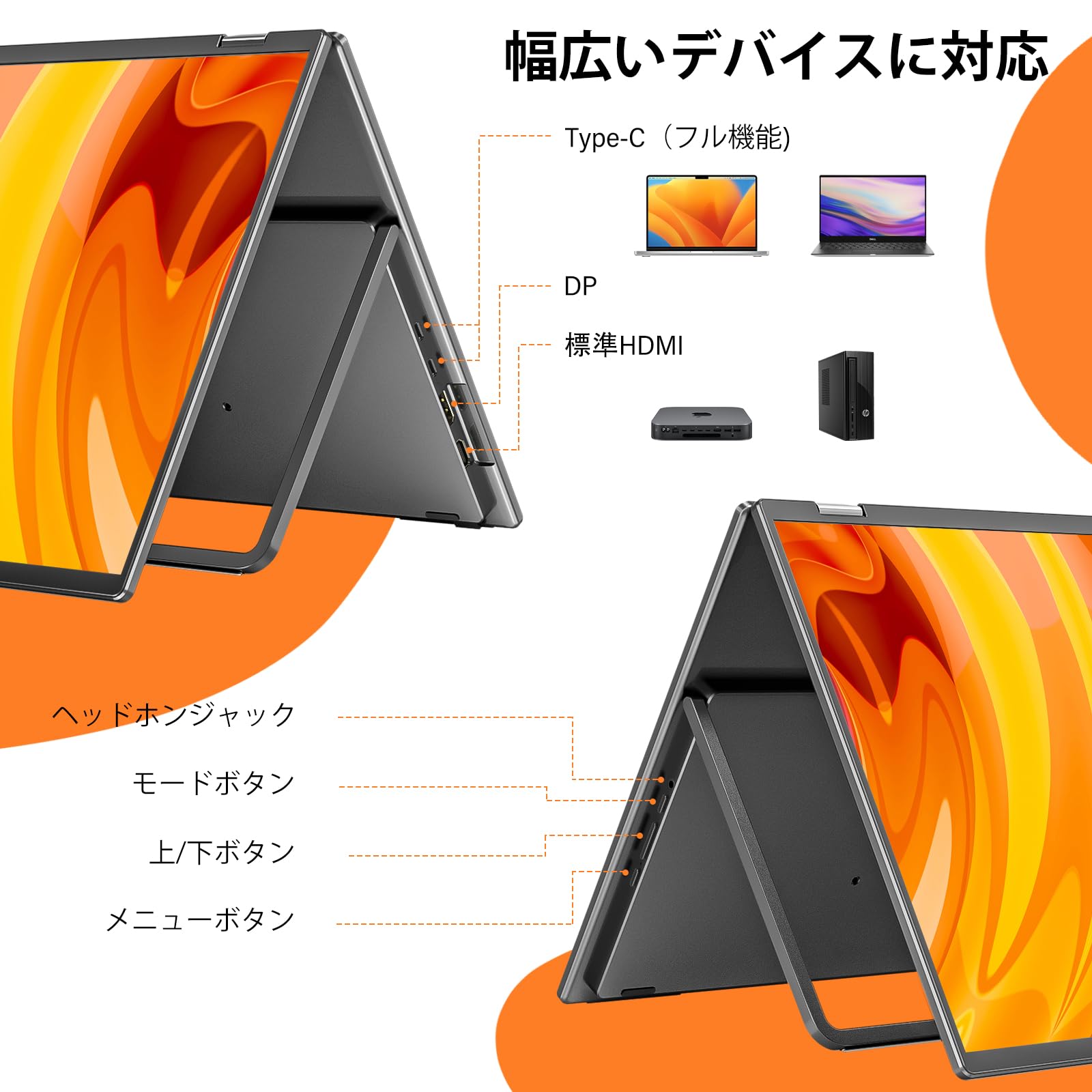 Amazon.co.jp: InnoView デュアル モバイルモニター 18.5インチ 2K