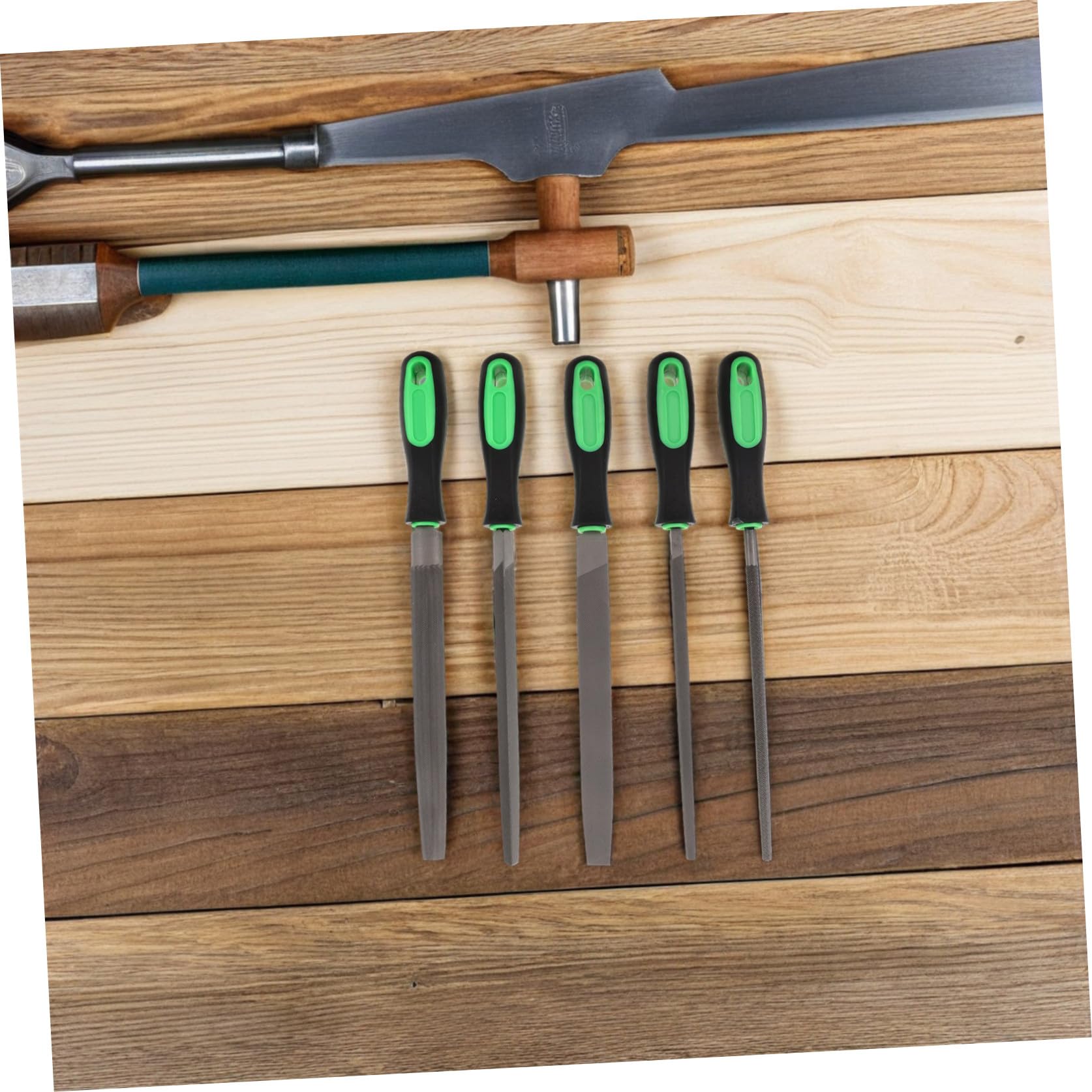 DOITOOL 5pezzi Legno in Acciaio di Piccole Piatte di Precisione per Lavorazione del Legno Utensili Manuali per Intaglio e Scolpire