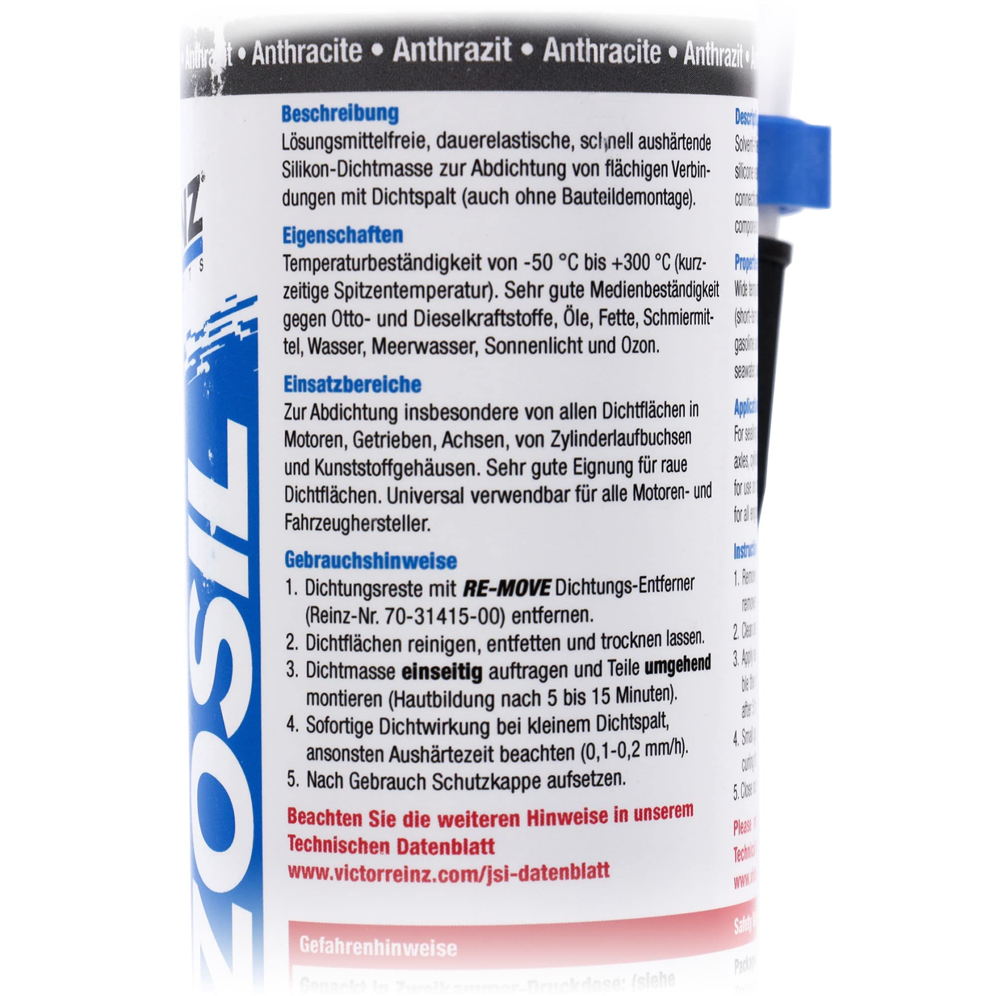 Dichtungsmasse Reinzosil 200 ml anthrazit Alternative: 5579214
