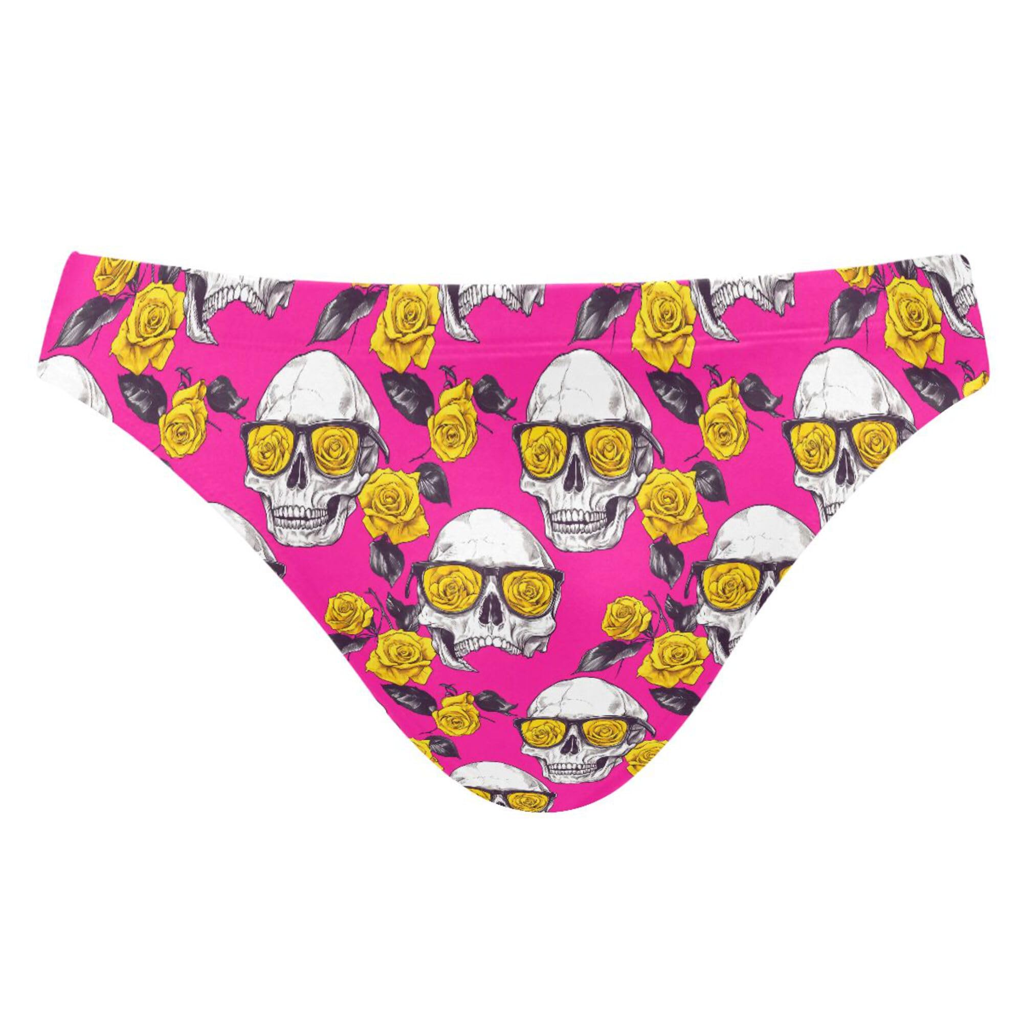 Skull Flower Swim Briefs for Men Swimsuit Bikini Swimwear XXXL B0404471